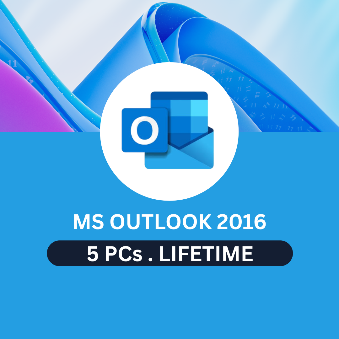 MS Outlook 2016 | Online Activation | 5 PCs | Lifetime