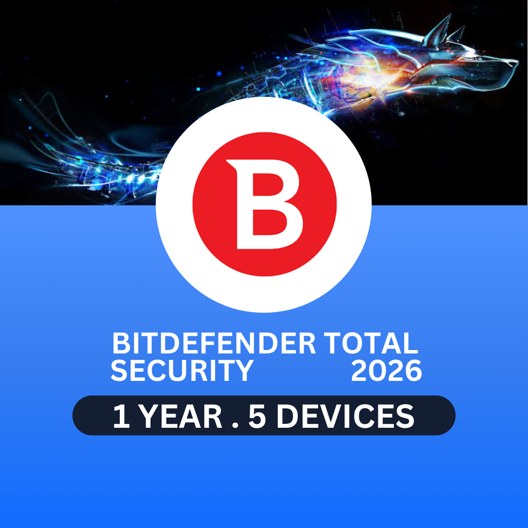 Bitdefender Total Security 2026 | 5 Devices | 1 Year