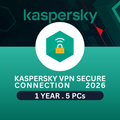 Kaspersky VPN Secure Connection 2026 | 5 PC | 1 Year